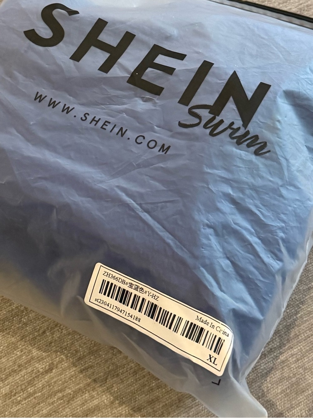 💙SHEIN Swim Ribbed High Waisted Bikini Set Blue | NWT | XL - Picture 6 of 6